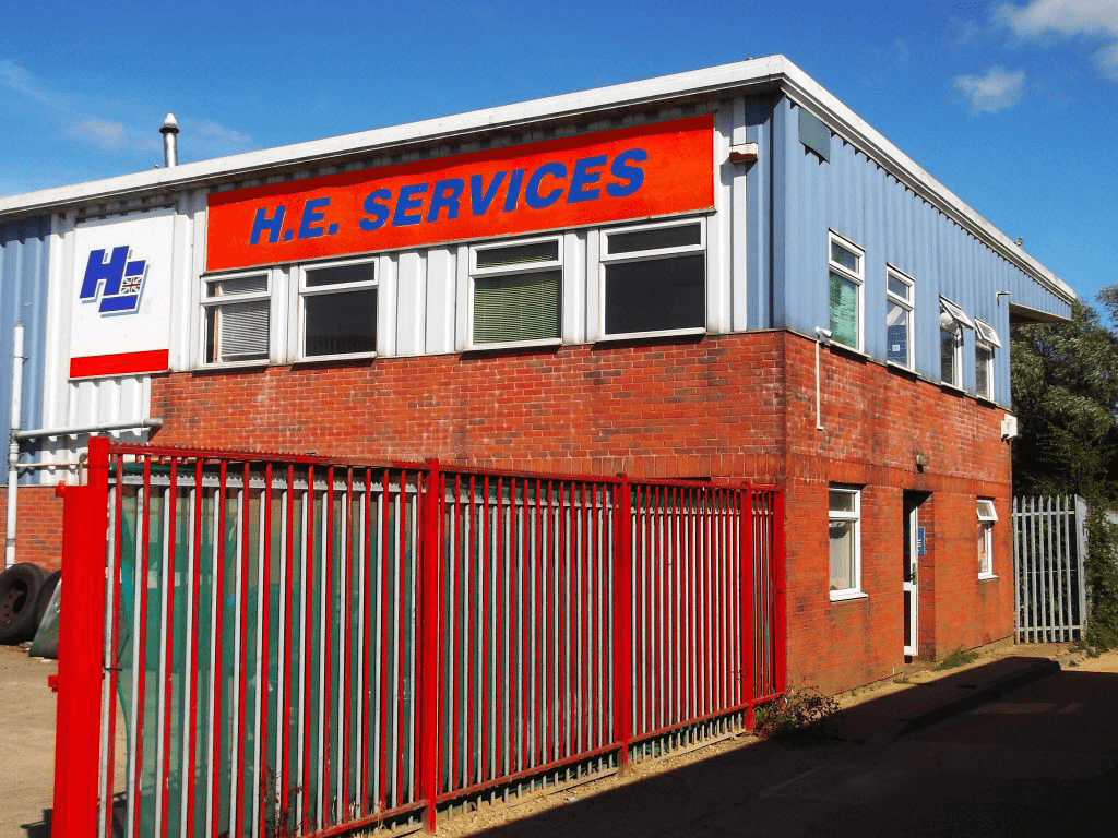 Plant Hire Depot in Ashford - H. E. Services Plant Hire - Plant Hire Ashford from the outside