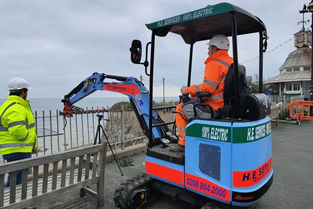 Hire an electric digger