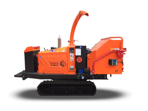 tracked wood chipper